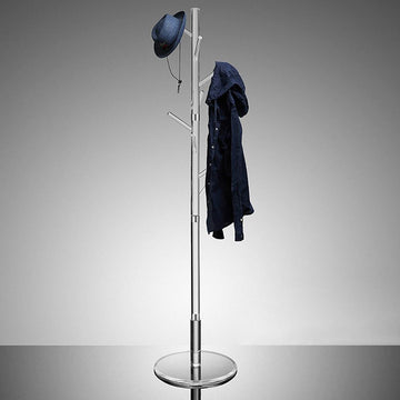 Minimalist Clear Tree Coat Rack Stand Entryway Coat Hanger Stand with 8 Hooks